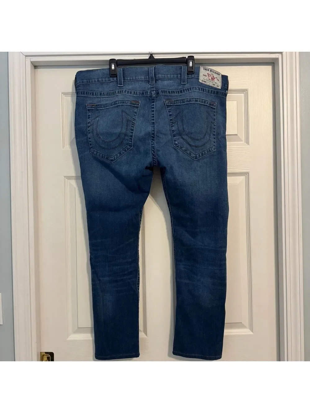 True Religion Rocco Relaxed Skinny Jeans Blue Size 44 No Flap